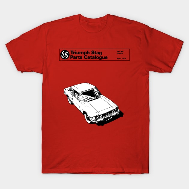 TRIUMPH STAG - catalogue cover T-Shirt by Throwback Motors